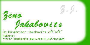 zeno jakabovits business card